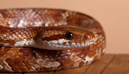 Obraz premium Close-up of a coiled snake
