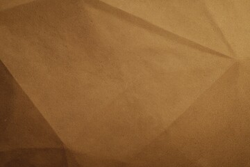 Abstract textured brown background with geometric folds and shadows