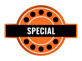 Vibrant circular badge featuring the word 'SPECIAL' in bold letters.