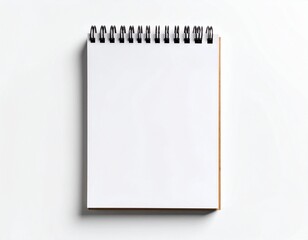 Minimal photo of a tear-off notepad with blank pages, isolated on white, simple writing concept