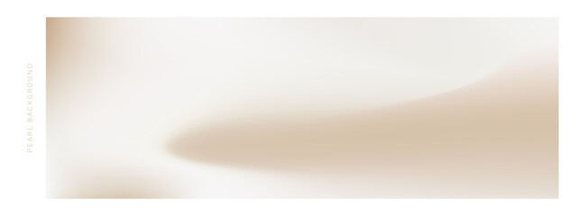 Minimalistic abstract pearl cream banner. Nacreous pale ecru and smooth sandy gradient. Neutral vector illustration.