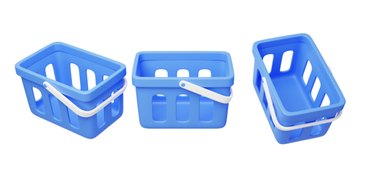 E-commerce shopping basket supermarket purchase Plus purchase 3D