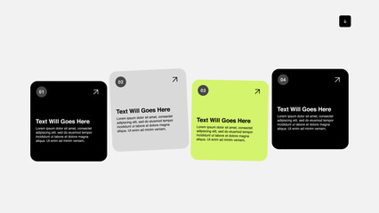 4 Square Card for Testimonial Designs