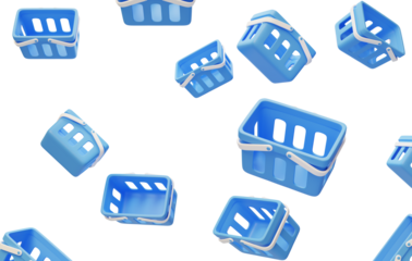 E-commerce shopping basket supermarket purchase Plus purchase 3D