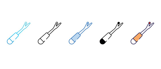 Seam Ripper icon design with white background stock illustration