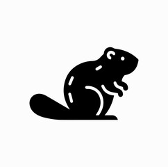 Obraz premium Beaver Silhouette – National Animal of Canada