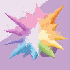 Obraz premium Vector brush stroke. abstract fluid splash. gradient paintbrush. isolated splash on white backdrop. holographic watercolor textured background. sale banner brushstroke. 2