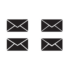 Envelope/Mail Icon Silhouette Vector for Communication, Email, and Messaging Concepts
