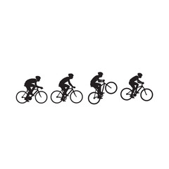 Obraz premium Cyclist Silhouette Vector for Fitness, Sports, and Outdoor Activity Concepts