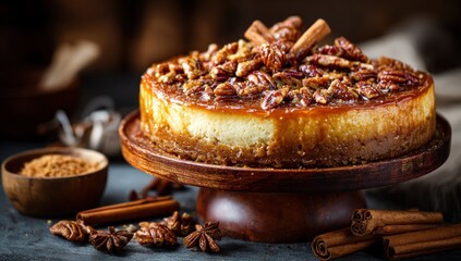 Pecan Caramel Cheesecake