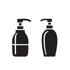  Shampoo silhouette black and white vector icon