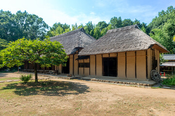 都筑民家園（大塚・歳勝土遺跡公園）、茅葺き屋根の古民家