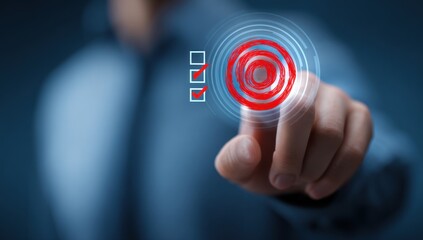 Person interacting with a digital target