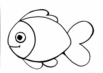 funny fish cartoon vector illustration 