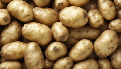 Tidy Presentation of Potato on White - Super Resolution - Artistic Filter