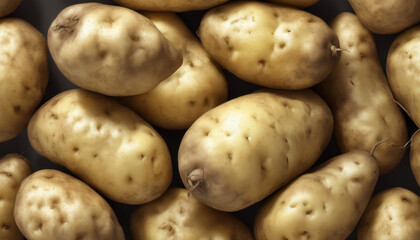 Isolated Potatoes for Stock Image Use - HD - High Contrast