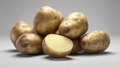 Organic Potatoes Isolated for Packaging Design - HD - Artistic Filter