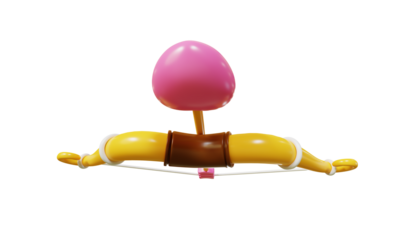 Valentine's Day Qixi Romantic Love Happy Bow and Arrow 3D