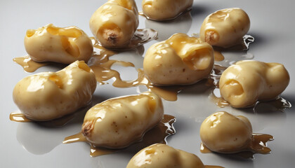 Rustic Potato Close-Up Isolated - Super Resolution - Colored Light