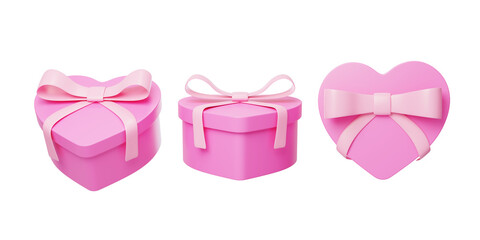 Valentine's Day Romantic Sweet Heart-shaped Gift Box 3D