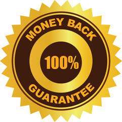 100 Percent Money Back Guarantee Seal stamp stick 100 % money back guarantee 
