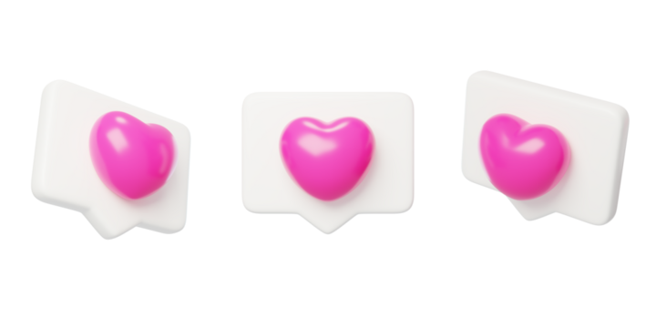 Valentine's Day Qixi Romantic Love Happiness Love Words 3D