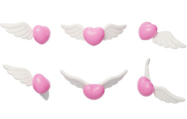 Valentine's Day Love Romance Sweet Love Wings 3D