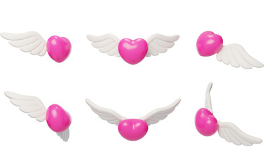 Valentine's Day Love Romance Sweet Love Wings 3D