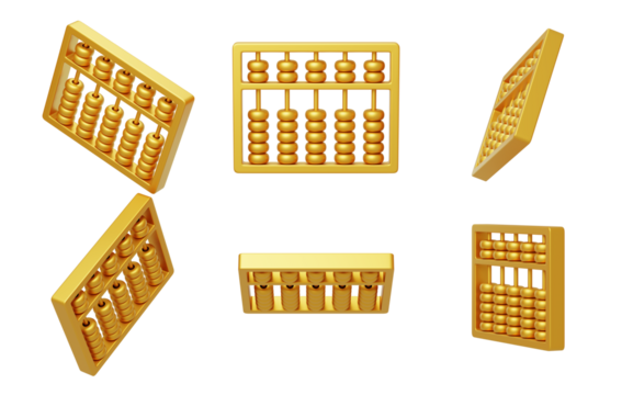 Abacus calculation Accounting financial statistics calculation disk 3D