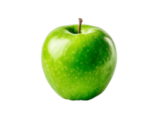 Single green apple isolated on black background fresh fruit, Isolated On White Background, Png Transparent