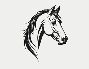 Horse Silhouette digital Art, Intricate Powerful and Ready for Print or Web, Sharp Details. Strong Identity. Timeless Design, Symbolize Strength, Courage, Logo 
