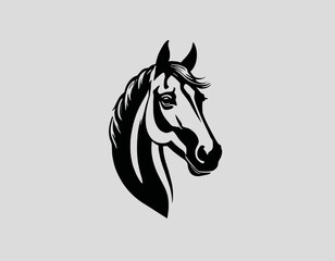 Horse Silhouette digital Art, Intricate Powerful and Ready for Print or Web, Sharp Details. Strong Identity. Timeless Design, Symbolize Strength, Courage, Logo 