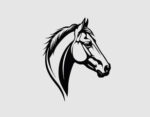 Horse Silhouette digital Art, Intricate Powerful and Ready for Print or Web, Sharp Details. Strong Identity. Timeless Design, Symbolize Strength, Courage, Logo 