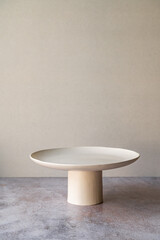 A handmade ceramic cake stand for cake display