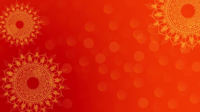 Orange red festival greeting background animation video