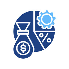 Budget Allocation glyph color icon