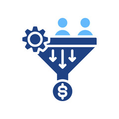 Sales Funnel glyph color icon