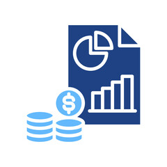 Financial Report glyph color icon