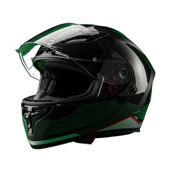Naklejka premium Sleek motorbike helmet showcases modern engineering and aerodynamic sophistication against a