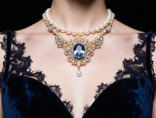 elegant choker necklace with ornate gemstones | fashion, accessories, high fashion, jewelry, evening wear theme