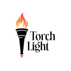 Illustration  vector of Torch logo on white background