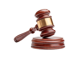 Obraz premium Gavel on sound block isolated on black background, Isolated On White Background, Png Transparent