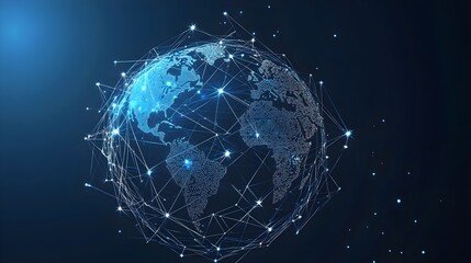 Global Network Connections Digital Earth globe world