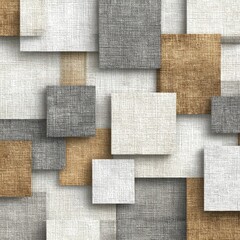 Fototapeta premium Abstract geometric pattern of layered squares in muted colors