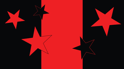 Obraz premium Black and Red simple background with Stars ( move the stars anywhere )