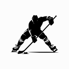 Ice Hockey Player Silhouette – Canadian National Sport Symbol