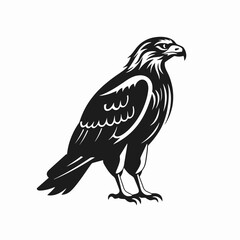 Fototapeta premium Majestic stylized bird of prey art graphic logo vector silhouette