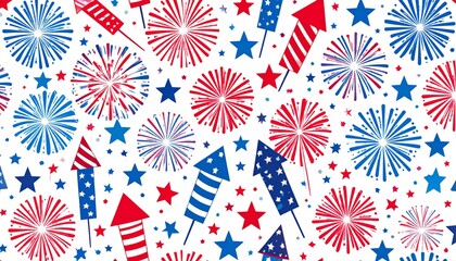 Patriotic Fireworks Pattern Design us background