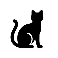 Fototapeta premium cat silhouette vector icon