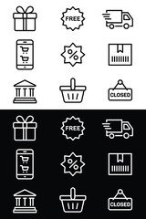 Ecommerce icons set
